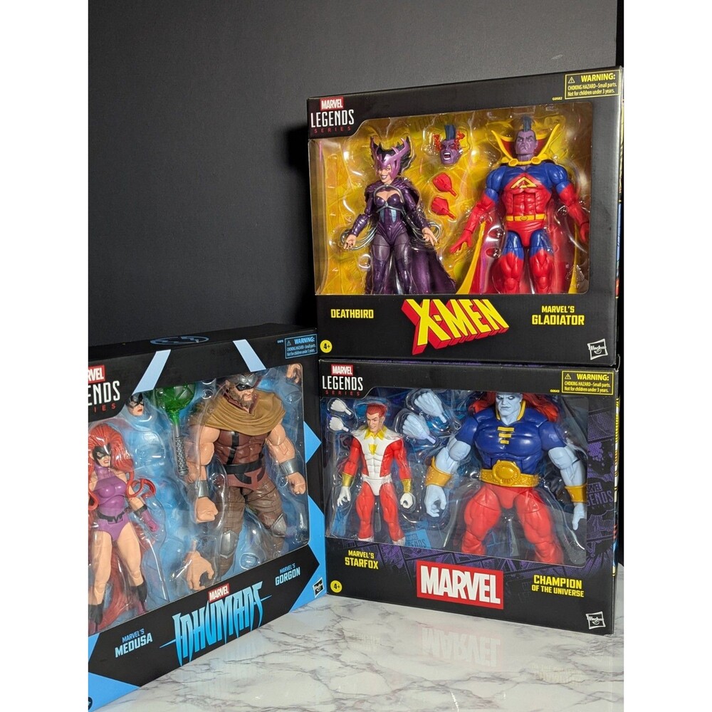 Marvel Legends Series X-Men Deathbird Gladiator/Starfox & Champion/Medusa Gorgon